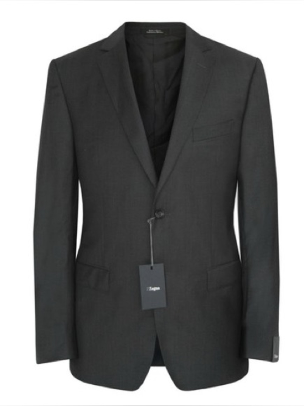 Z Zegna City Drop 7 Mohair Charcoal Single-Breasted Blazer Tailored Fit 50R, 40R